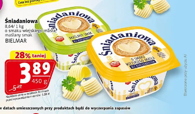Śniadaniowa o smaku wiejskiego masła Bielmar promocja w Prim Market