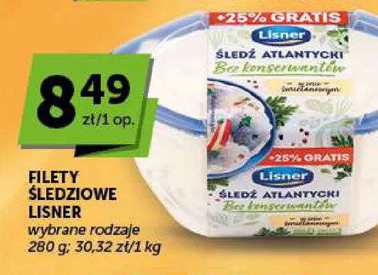 Filety śledziowe Lisner promocja w Euro Sklep