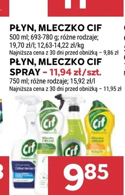Mleczko spray Cif promocja w Stokrotka