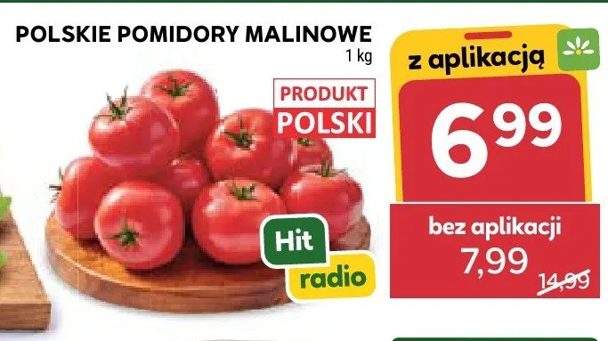Polskie pomidory malinowe promocja w Stokrotka