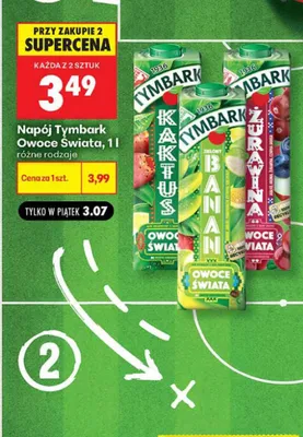 Napój Tymbark Owoce Świata Kaktus promocja w Biedronka