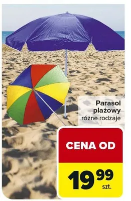 Parasol plażowy różne rodzaje promocja w Carrefour