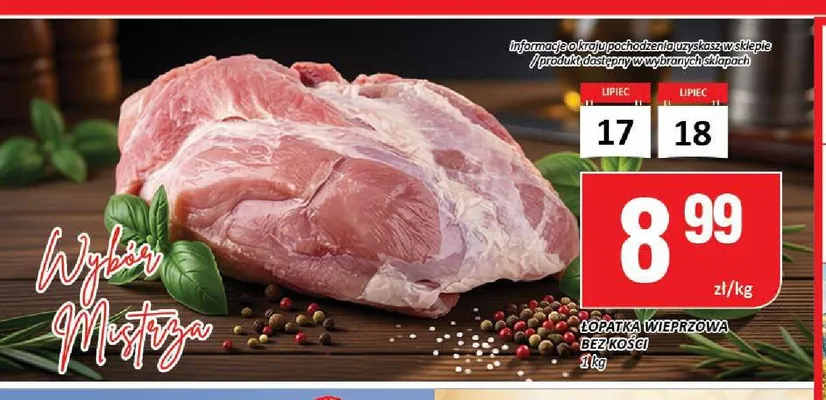 Łopatka wieprzowa bez kości promocja w Chorten