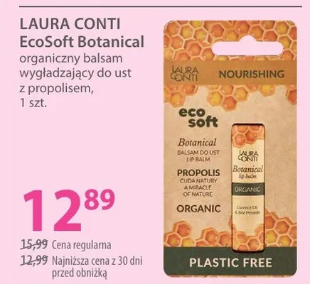 Organiczny balsam wygładzający do ust z propolisem EcoSoft Botanical promocja w Hebe