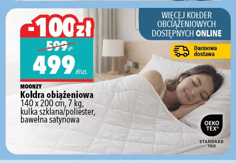 Kołdra obciążeniowa Moonzy promocja w Biedronka Home