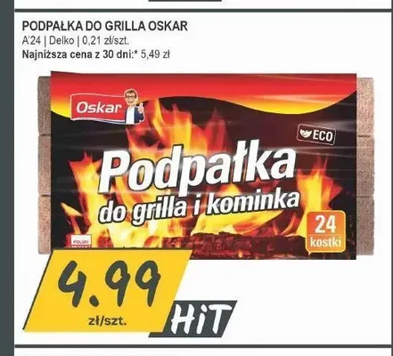 Podpałka do grilla i kominka Oskar promocja w Słoneczko