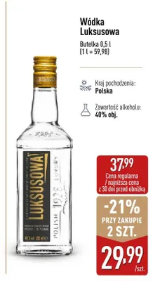 Wódka luksusowa promocja w Aldi