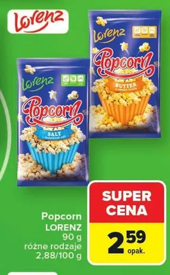 Popcorn LORENZ butter promocja w Carrefour