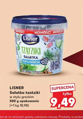 Sałatka tzatziki w stylu greckim Lisner promocja w Kaufland