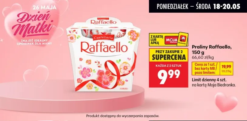 Praliny Raffaello promocja w Biedronka