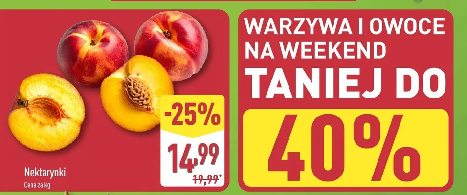 Nektarynki promocja w Aldi
