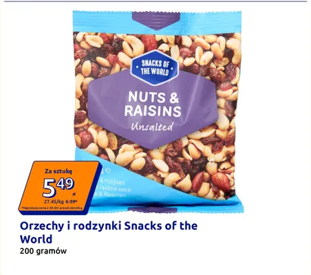 Orzechy i rodzynki Snacks of the World promocja w Action