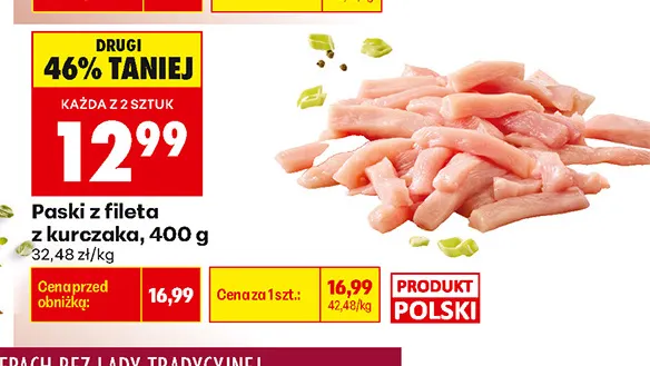 Paski z fileta z kurczaka promocja w Biedronka