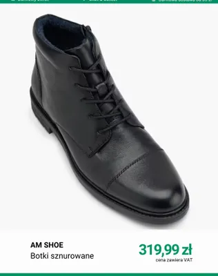 Botki sznurowane AM Shoe promocja w Deichmann