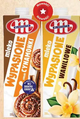 Mleko UHT smakowe cynamonowe promocja w Dino