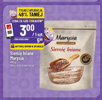 Siemię lniane Marysia promocja w POLOmarket