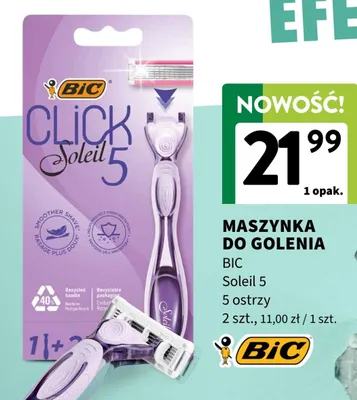 Maszynka do golenia BIC Click Soleil 5 5 ostrzy promocja w Intermarche