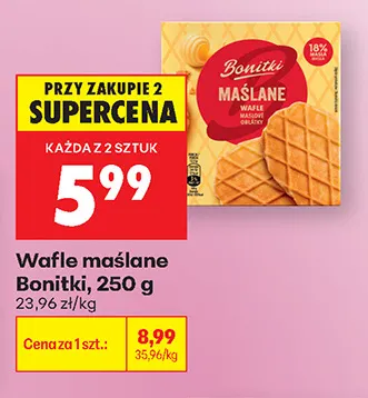 Wafle maślane Bonitki promocja w Biedronka