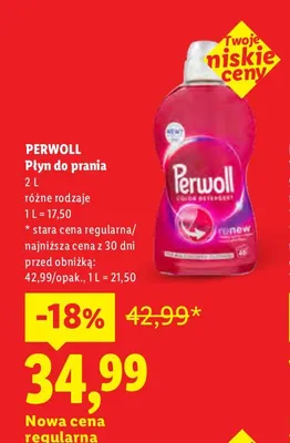 Płyn do prania Perwoll promocja w Lidl