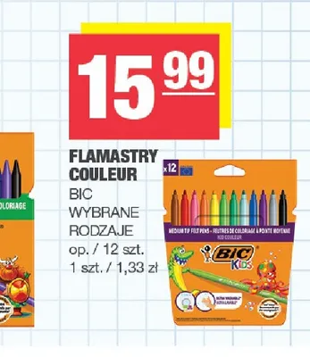 Flamastry Couleur BIC promocja w SPAR