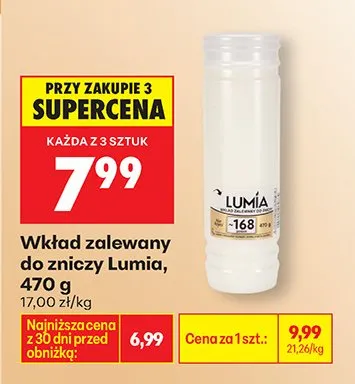 Wkład zalewany do znicza promocja w Biedronka