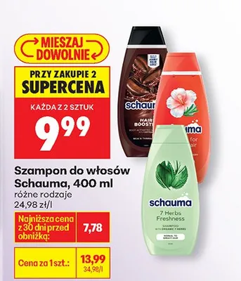 Szampon do włosów różne rodzaje promocja w Biedronka