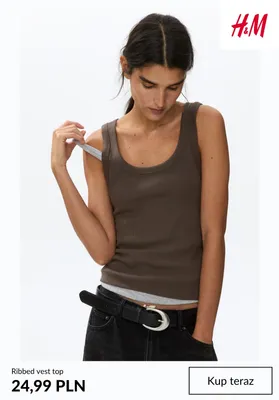 Ribbed vest top H & M promocja w H&M