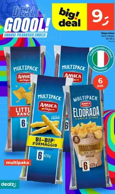 Chipsy Amica Chips Eldorada Tradizionale 6-pak promocja w Dealz