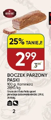 Boczek parzony paski Kaminiarz promocja w Chata Polska