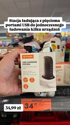 Stacja ładująca USB Hykker promocja w Biedronka