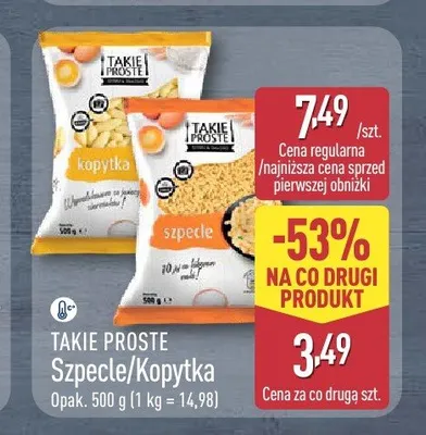 Szpecle Takie Proste promocja w Aldi
