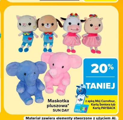 Maskotka pluszowa Sun Day promocja w Carrefour