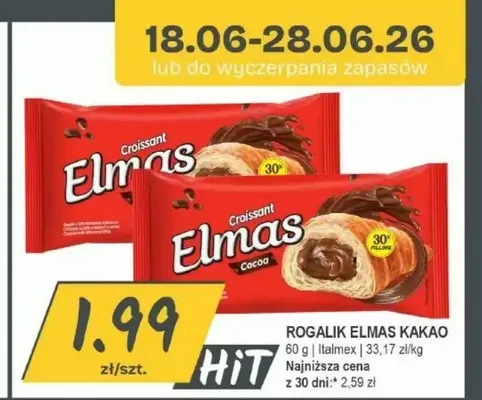 Rogalik Elmas Kakao promocja w Słoneczko