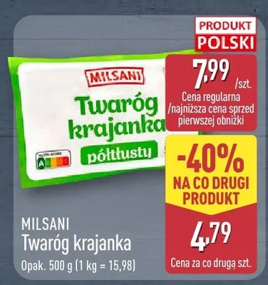 Twaróg krajanka półtłusty promocja w Aldi