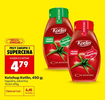 Ketchup łagodny Kotlin promocja w Biedronka