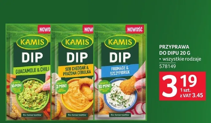 Przyprawa do dipu Kamis promocja w Selgros