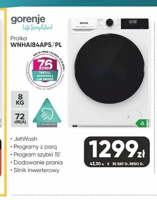 Pralka Gorenje WNHA184APS/PL promocja w Max Elektro