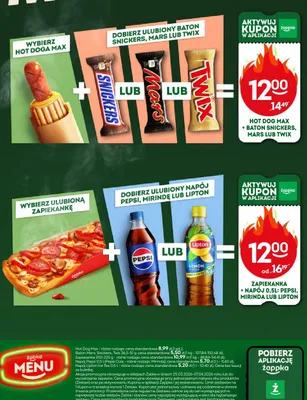 Hot dog max + baton Snickers, Mars lub Twix promocja w Żabka