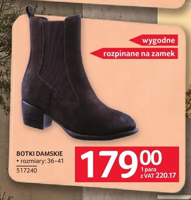 Botki damskie promocja w Selgros