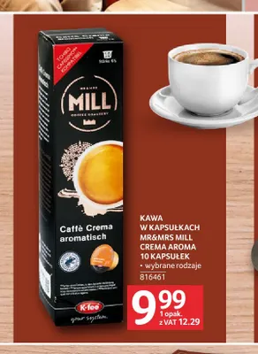 Kawa w kapsułkach Mr & Mrs Mill Crema Aroma promocja w Selgros