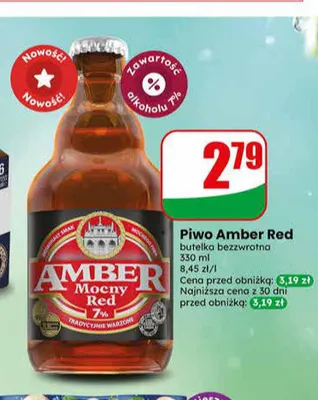 Piwo Amber Mocny Red promocja w Dino