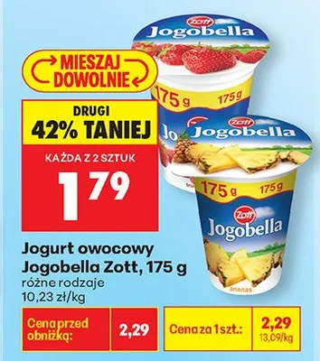 Jogurt owocowy  promocja w Biedronka