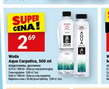 Woda gazowana Aqua Carpatica promocja w Twój Market