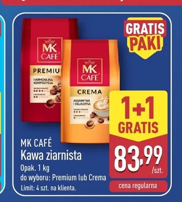 Kawa ziarnista Crema MK Café promocja w Aldi