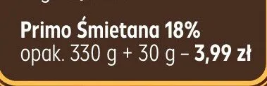 Śmietana 18% Primo promocja w Kaufland