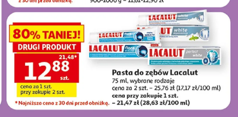Pasta do zębów Lacalut White promocja w Auchan