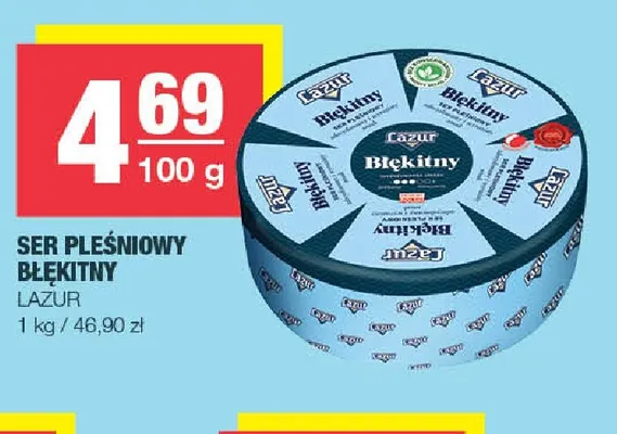 Ser pleśniowy błękitny Lazur promocja w SPAR