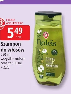 Szampon do włosów Nateis Fleur de Tilleul promocja w Leclerc