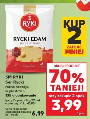 Ser Rycki różne rodzaje, w plastrach  promocja w Kaufland