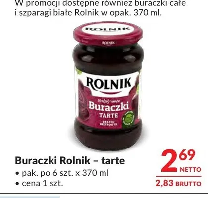 Buraczki tarte Rolnik promocja w Makro